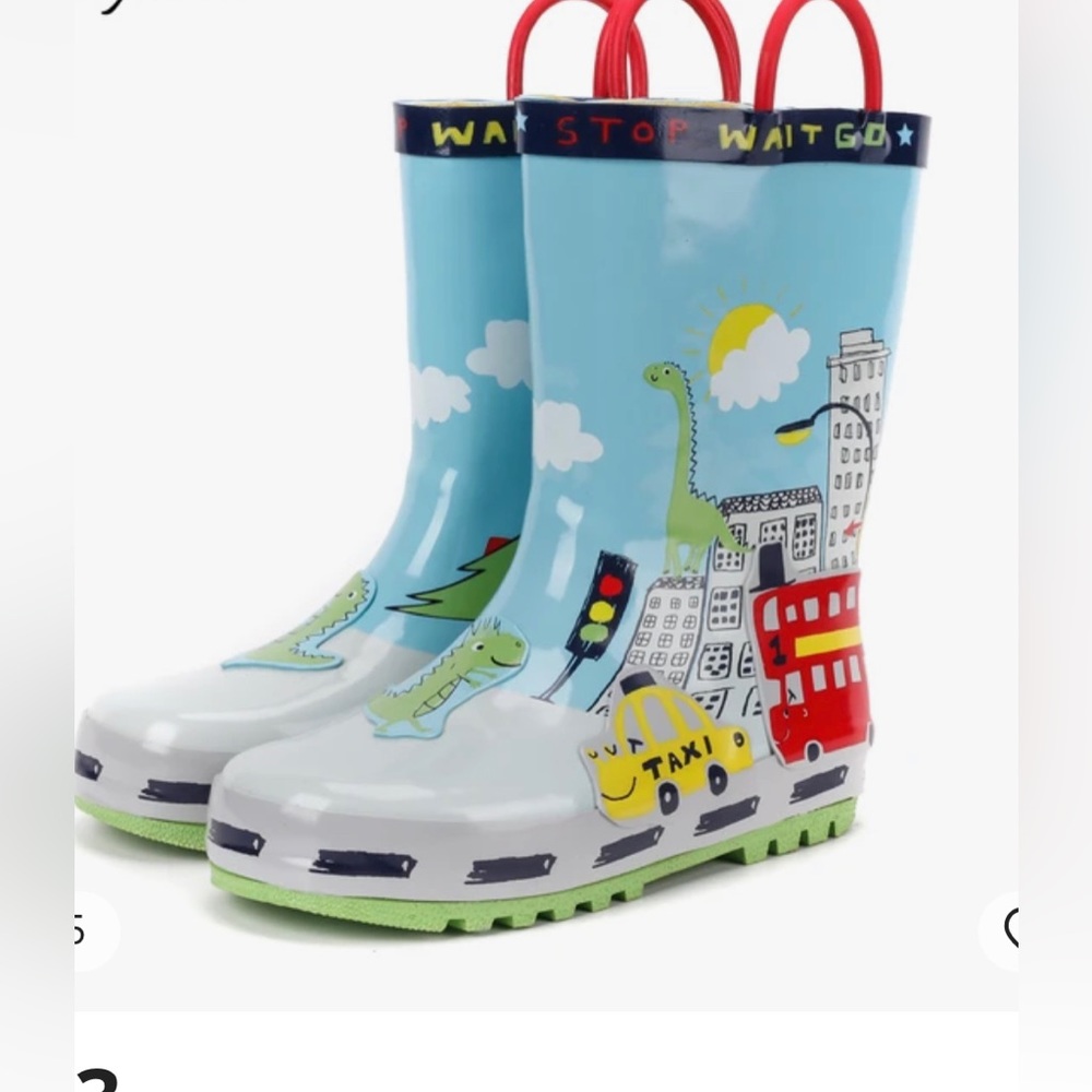 KomForme Kids Rain
Boots, Waterproof size 7